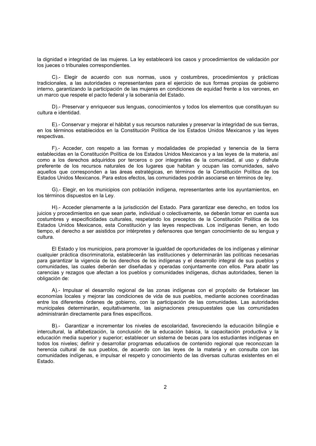Constitución Política para el Estado Libre y Soberano de Sonora