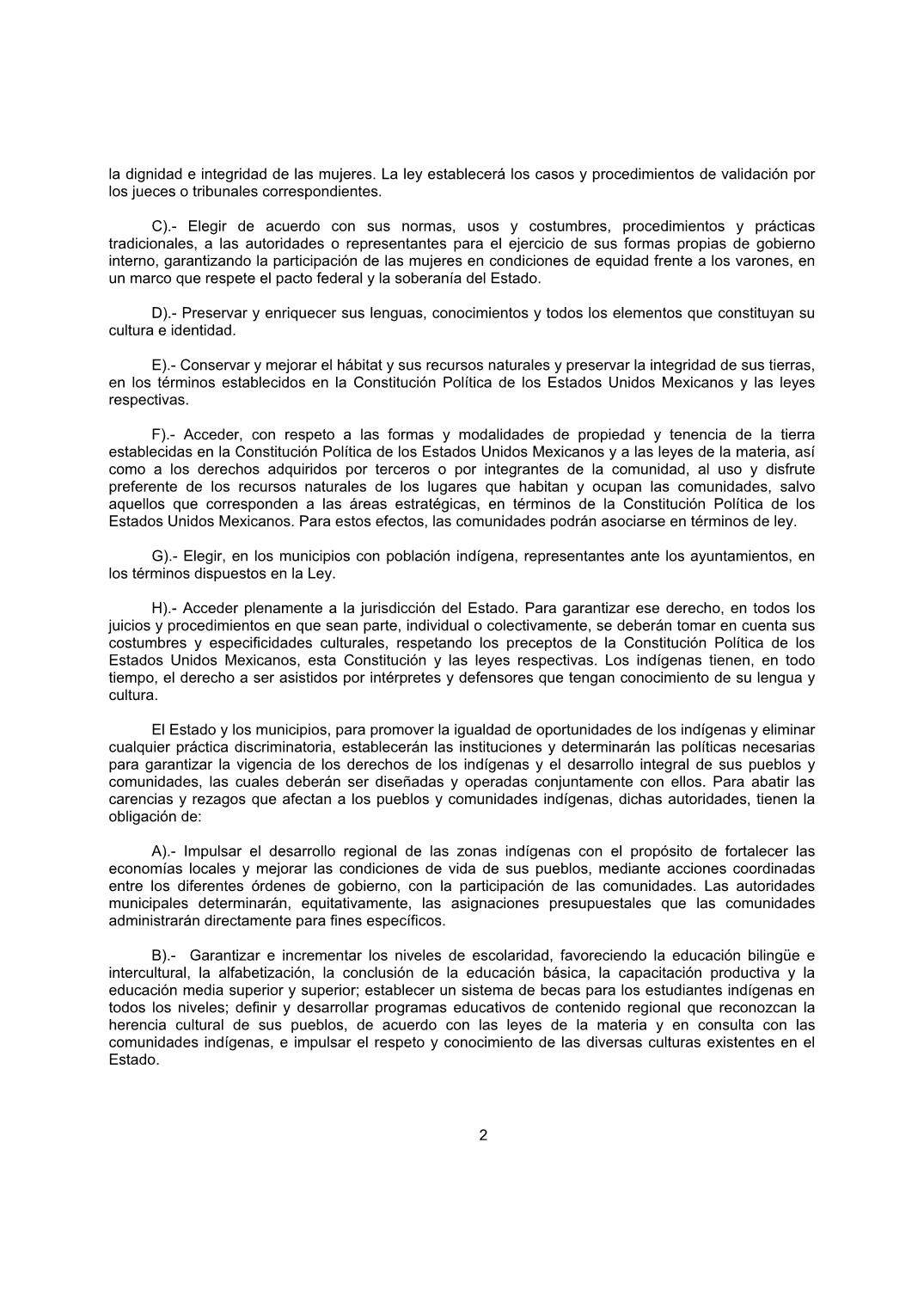 Constitución Política para el Estado Libre y Soberano de Sonora