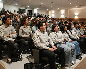 Foto Rinden protesta integrantes del Capítulo Estudiantil ACI-Unison