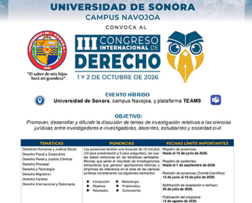 Foto Convocan al III Congreso Internacional de Derecho de la Unison