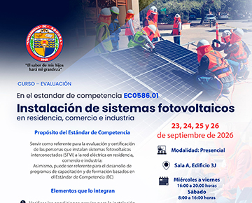 Foto Invita Unison a capacitación para la instalación de sistemas fotovoltaicos