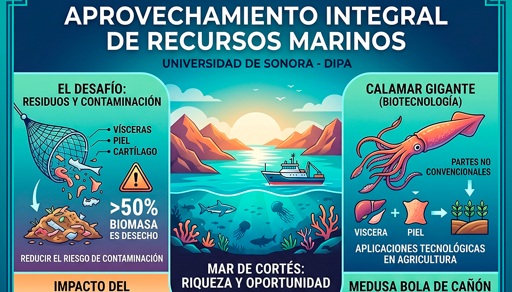 Foto Analizan potencial biotecnológico de medusa y calamar en el DIPA