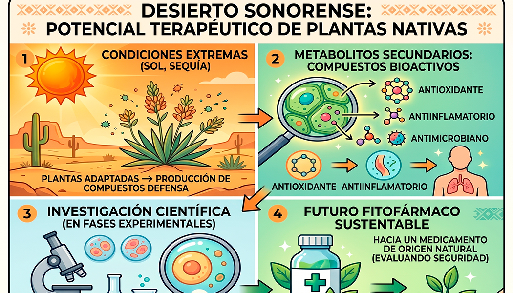 Foto Investigan potencias terapéuticas de plantas del desierto sonorense en Unison