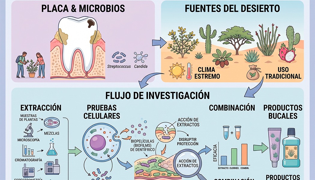 Foto Investigan alumnas compuestos de plantas endémicas con potencial para la salud bucal