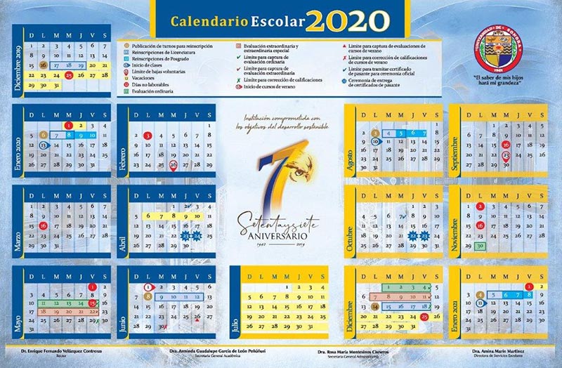 Calendario Universidad De Sonora